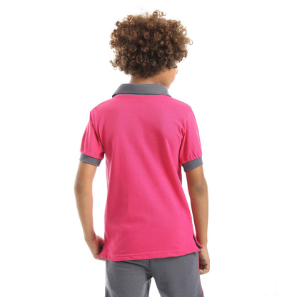 Red Circle Half sleeve polo t-shirt Kids