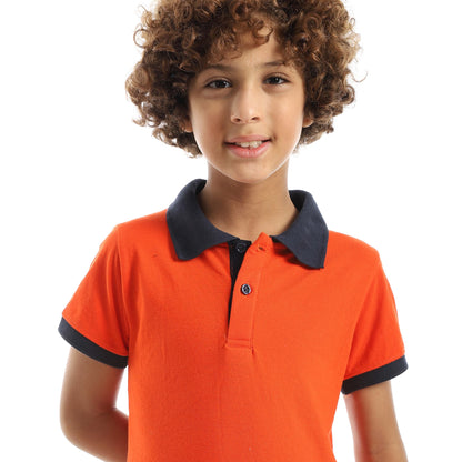 Red Circle Half sleeve polo t-shirt Kids