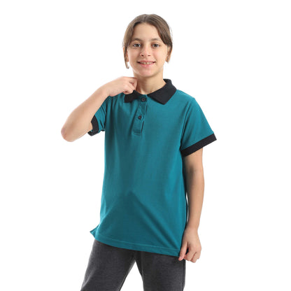 Red Circle Half sleeve polo t-shirt Kids