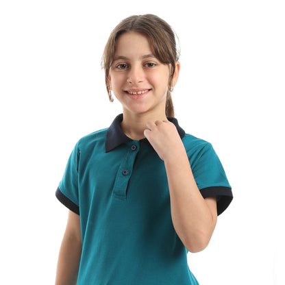 Red Circle Half sleeve polo t-shirt Kids