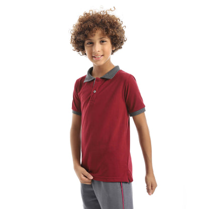 Red Circle Half sleeve polo t-shirt Kids