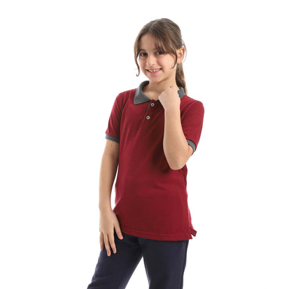 Red Circle Half sleeve polo t-shirt Kids