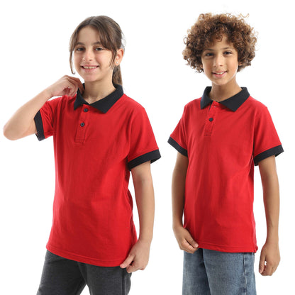 Red Circle Half sleeve polo t-shirt Kids