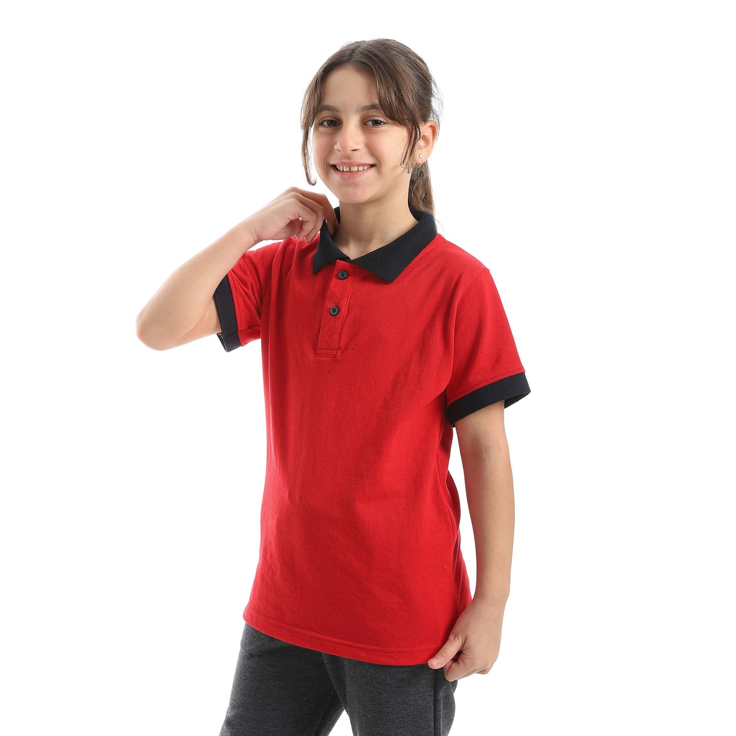 Red Circle Half sleeve polo t-shirt Kids