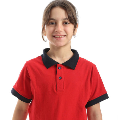 Red Circle Half sleeve polo t-shirt Kids