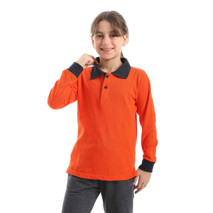 Red Circle Long sleeve polo t-shirt Kids