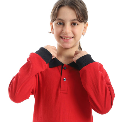 Red Circle Long sleeve polo t-shirt Kids