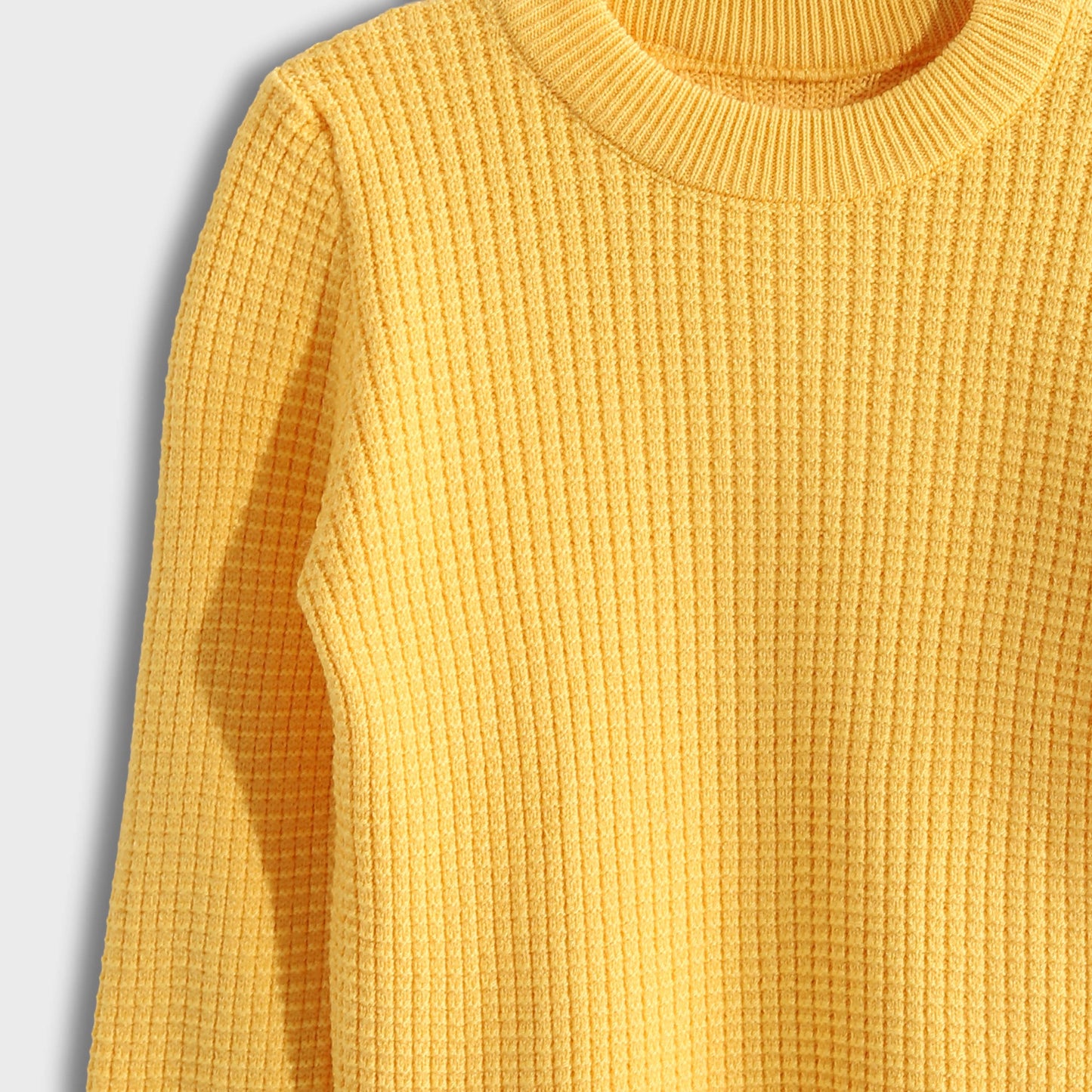 Bucklet Round Neck Plain Biscuit