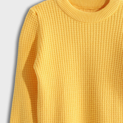 Bucklet Round Neck Plain Biscuit