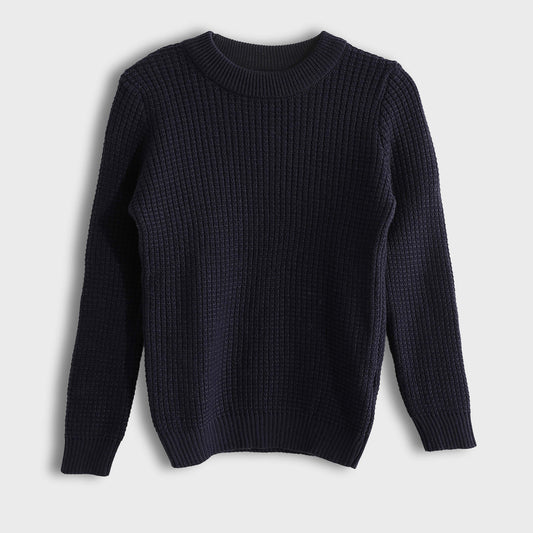 Bucklet Round Neck Plain Biscuit