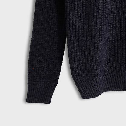 Bucklet Round Neck Plain Biscuit