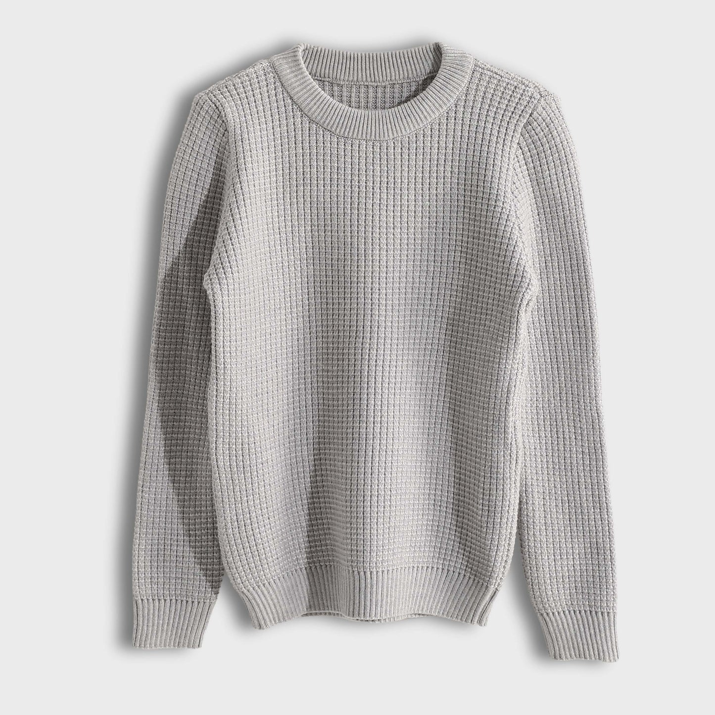 Bucklet Round Neck Plain Biscuit