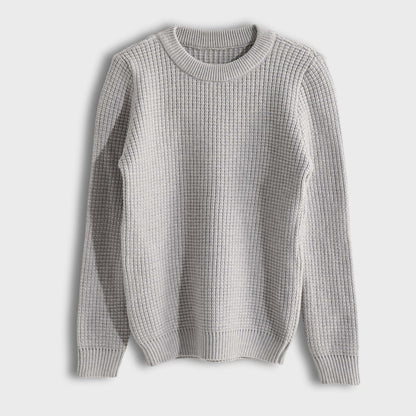 Bucklet Round Neck Plain Biscuit