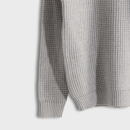 Bucklet Round Neck Plain Biscuit