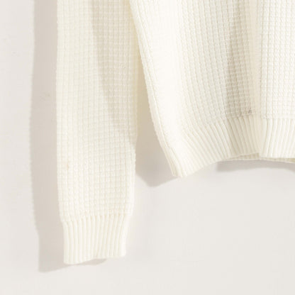 Bucklet Round Neck Plain Biscuit