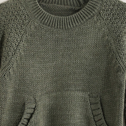 Bucklet Neck Round with Pocket