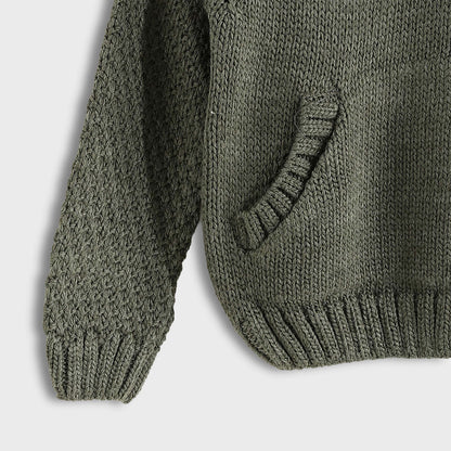 Bucklet Neck Round with Pocket