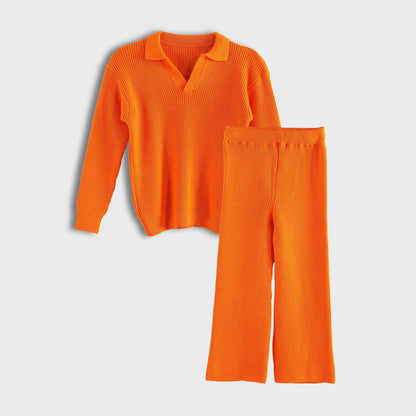 Knitted Set Tshirt + Pants
