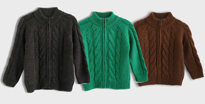 Bundle of 3 Knitted pullover with zipper