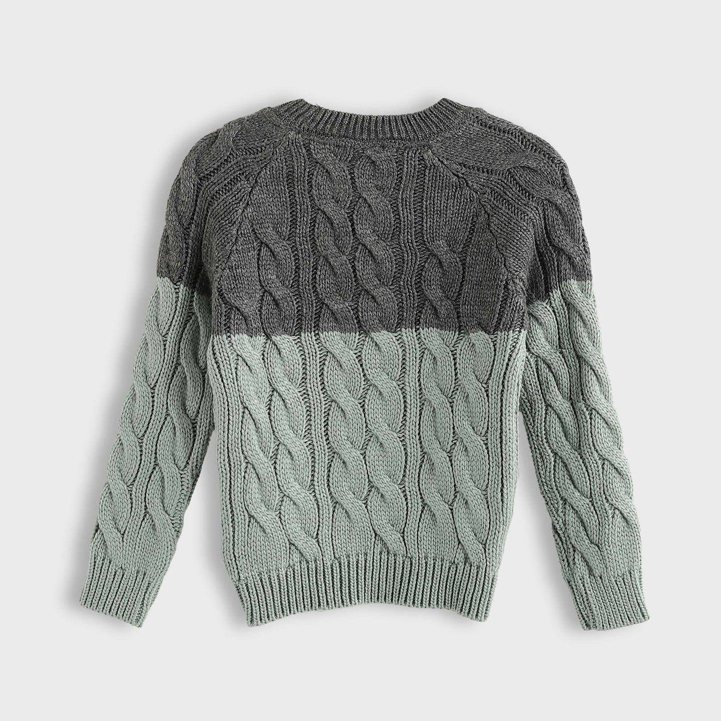 Pullover Round Knitted Mini Neck