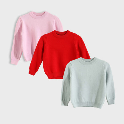 Bundle Solid Round Neck Boucleet 3 Pieces