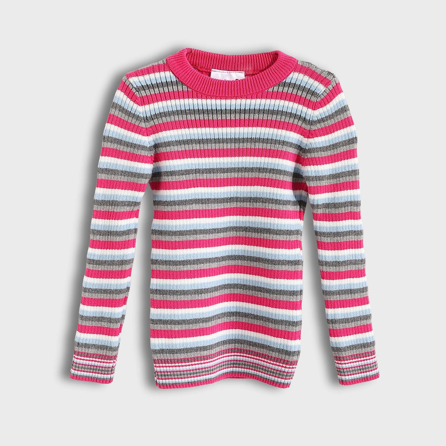 Round neck striped booklet