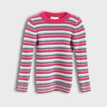 Round neck striped booklet