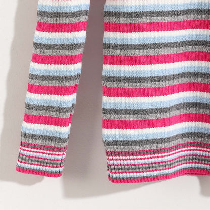 Round neck striped booklet