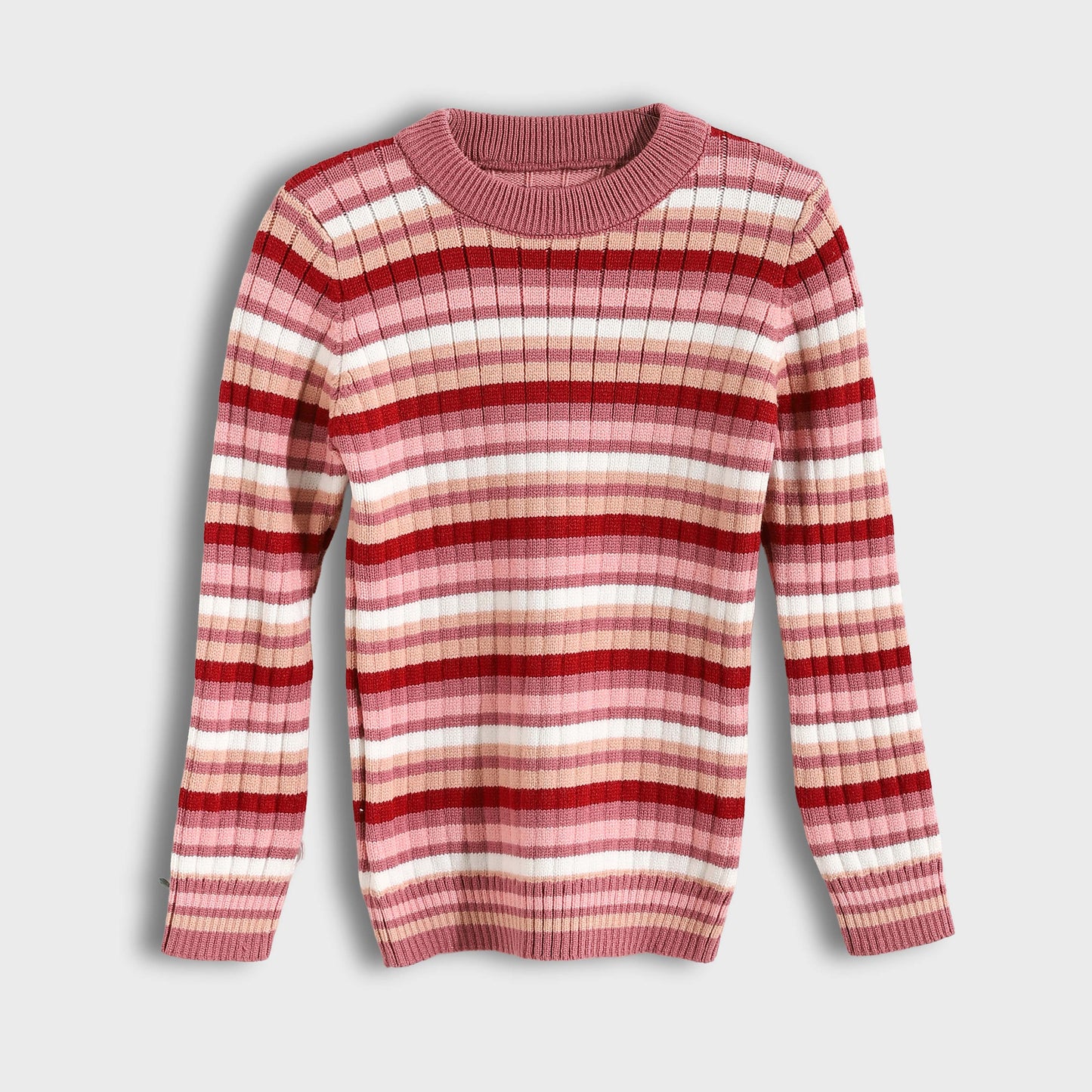 Round neck striped booklet