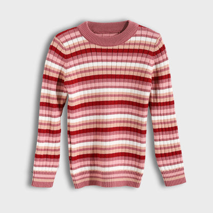 Round neck striped booklet