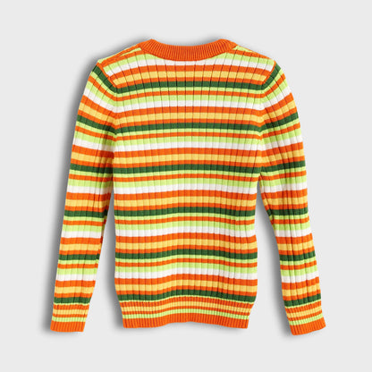Round neck striped booklet