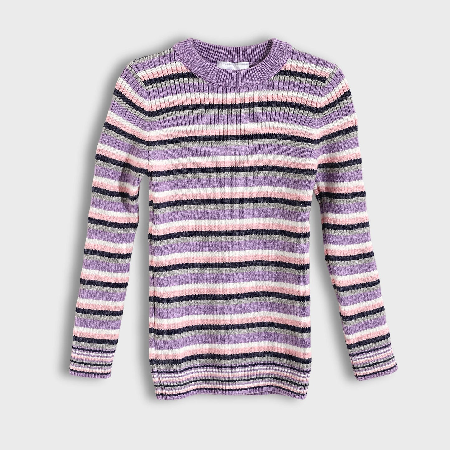 Round neck striped booklet