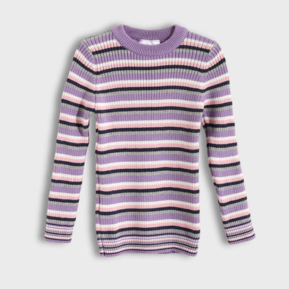 Round neck striped booklet
