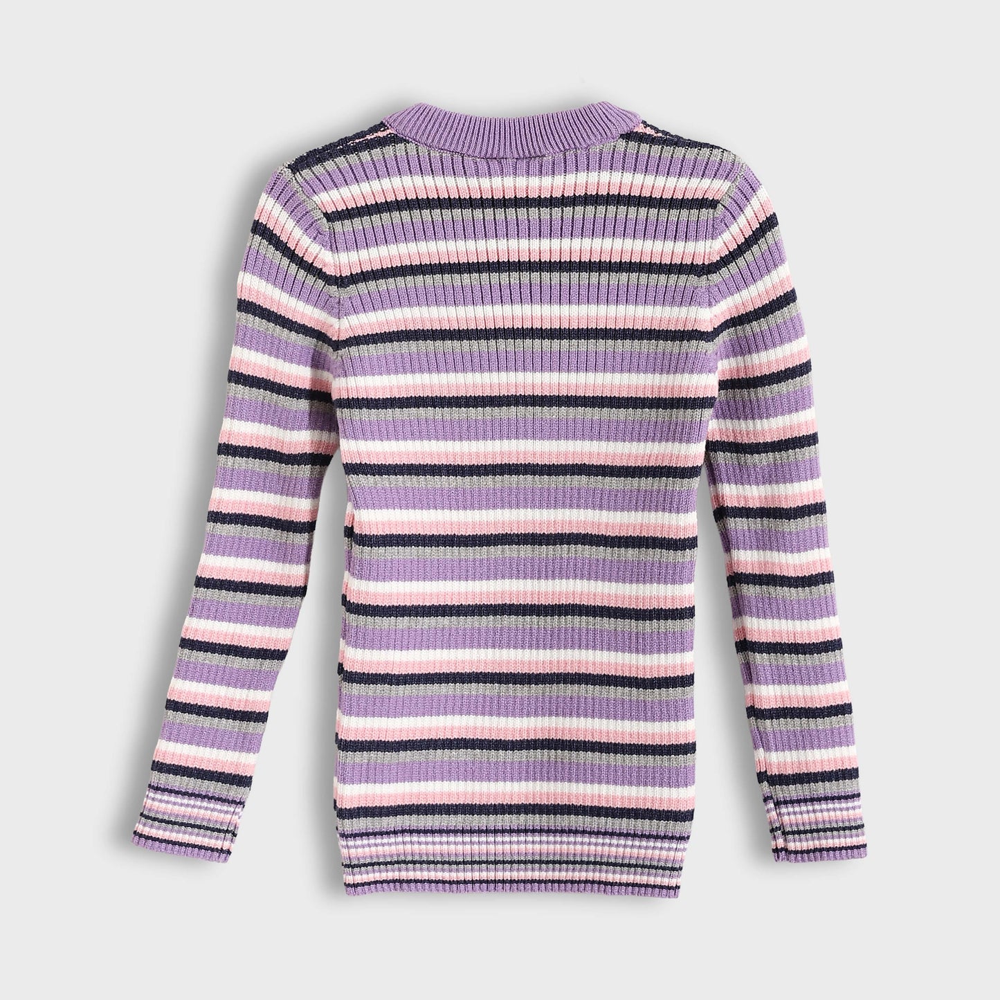 Round neck striped booklet
