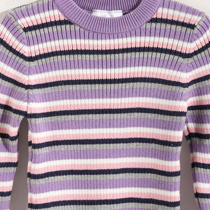 Round neck striped booklet