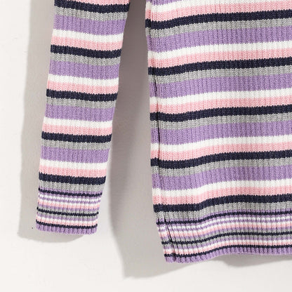 Round neck striped booklet