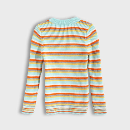 Round neck striped booklet