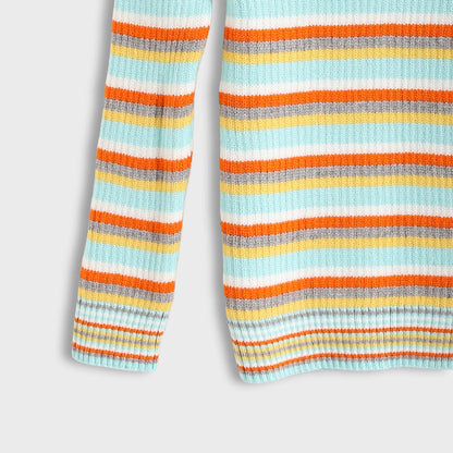 Round neck striped booklet