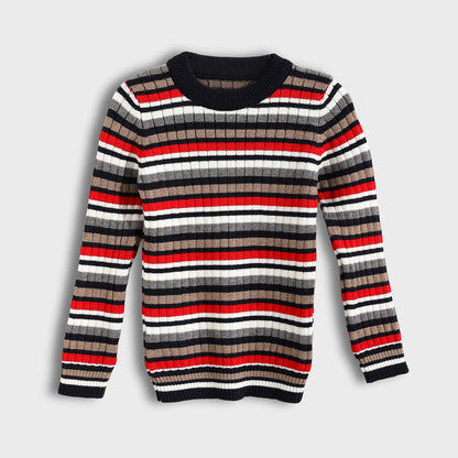 Round neck striped booklet