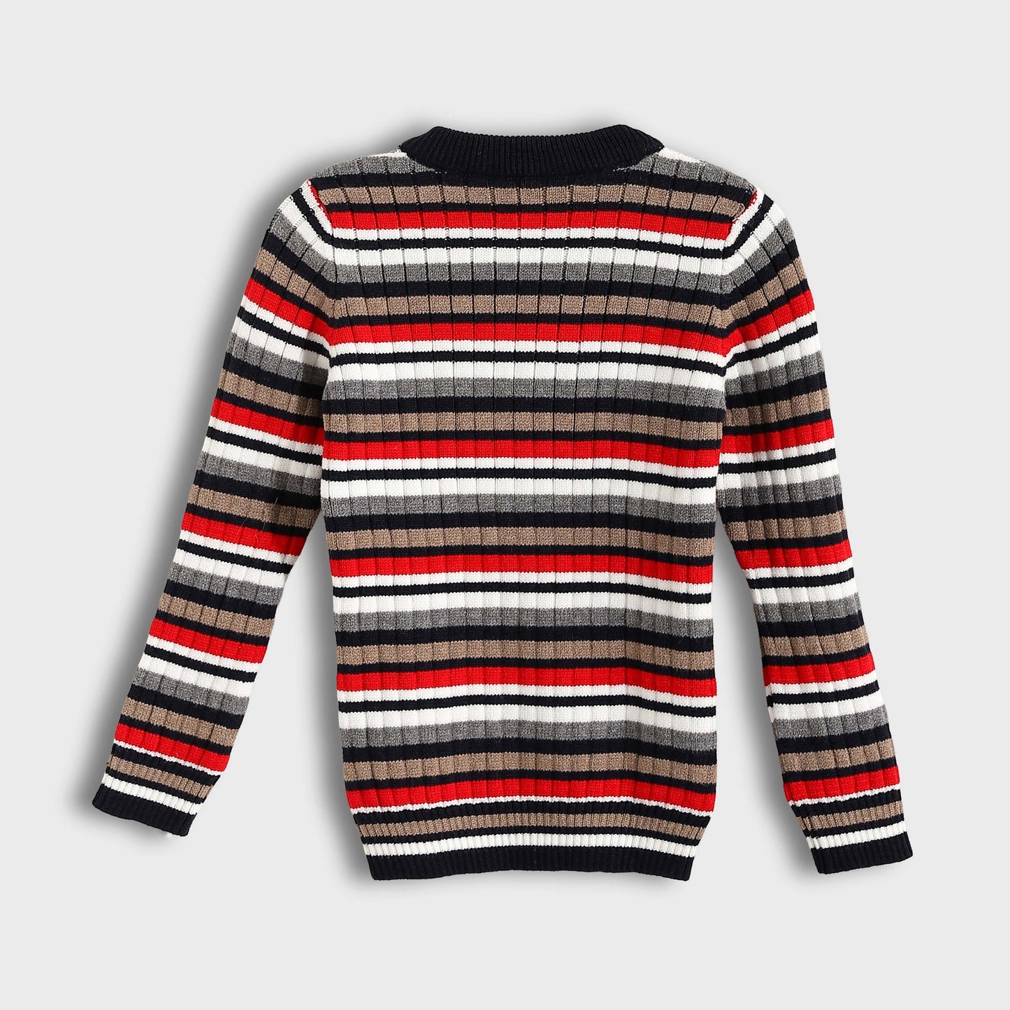 Round neck striped booklet