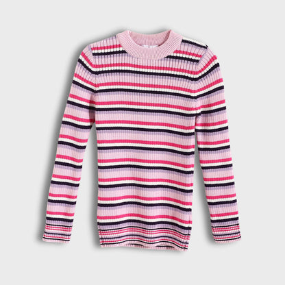 Round neck striped booklet