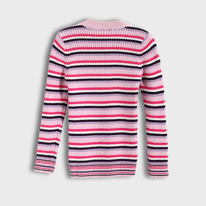 Round neck striped booklet