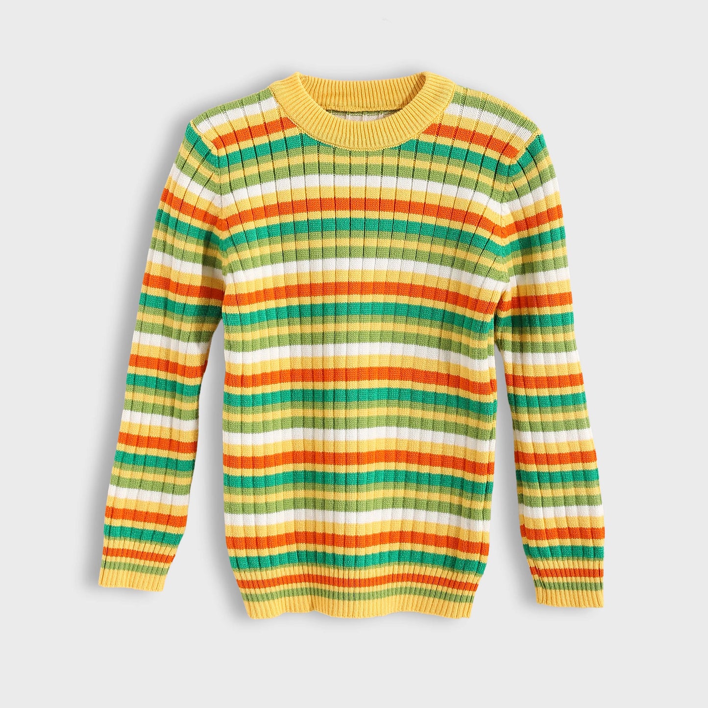 Round neck striped booklet