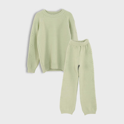 Suit Long Sleeve Round Neck