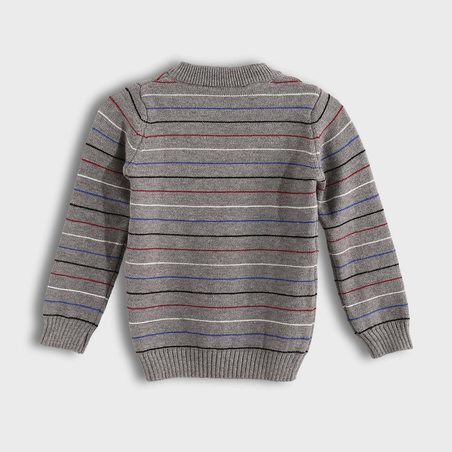 Bucklet Round Neck Thinly Stripedt