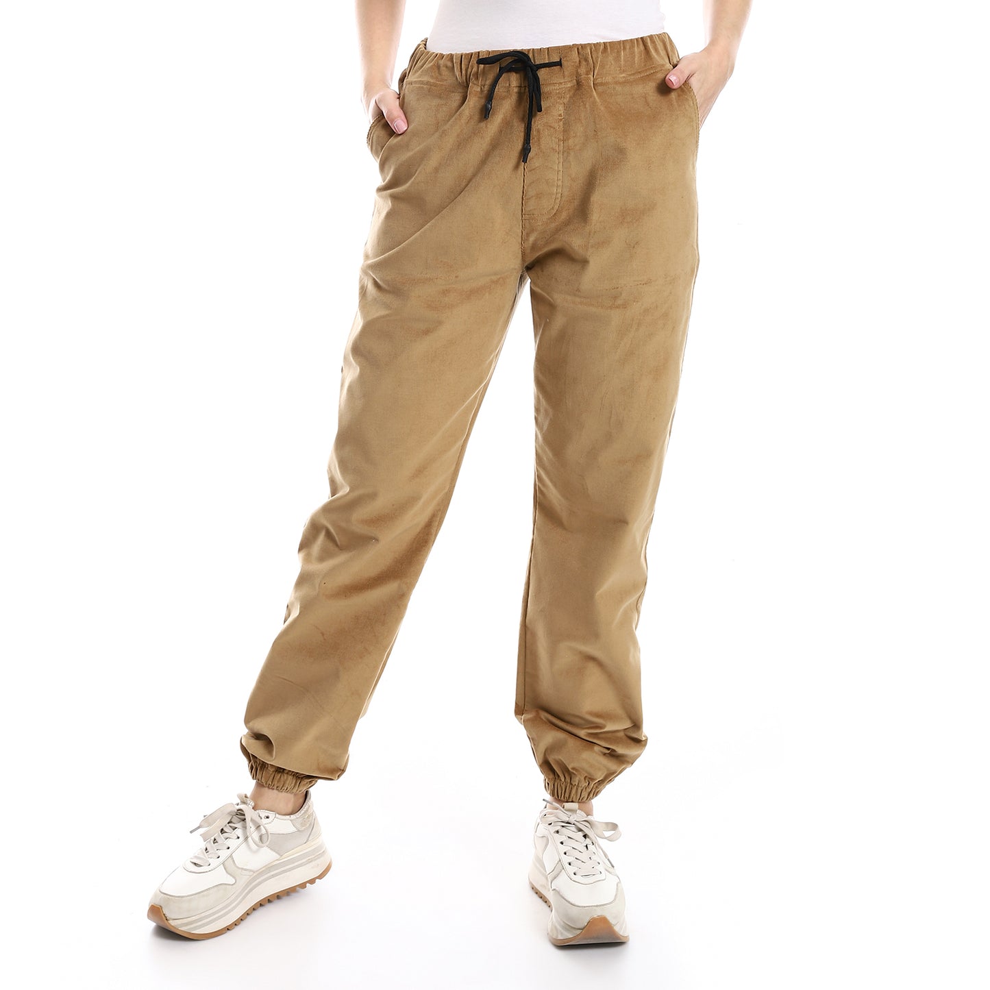 off cliff Velvet Pants Casual With Elastic Hem men