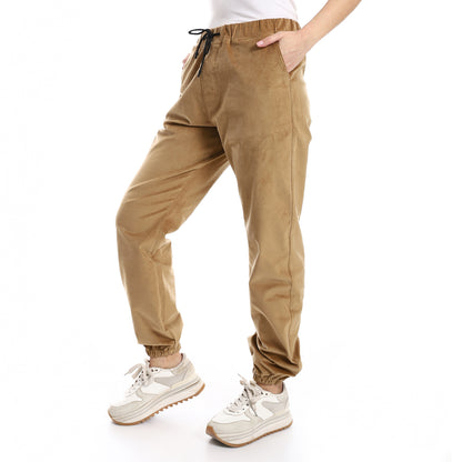 off cliff Velvet Pants Casual With Elastic Hem men