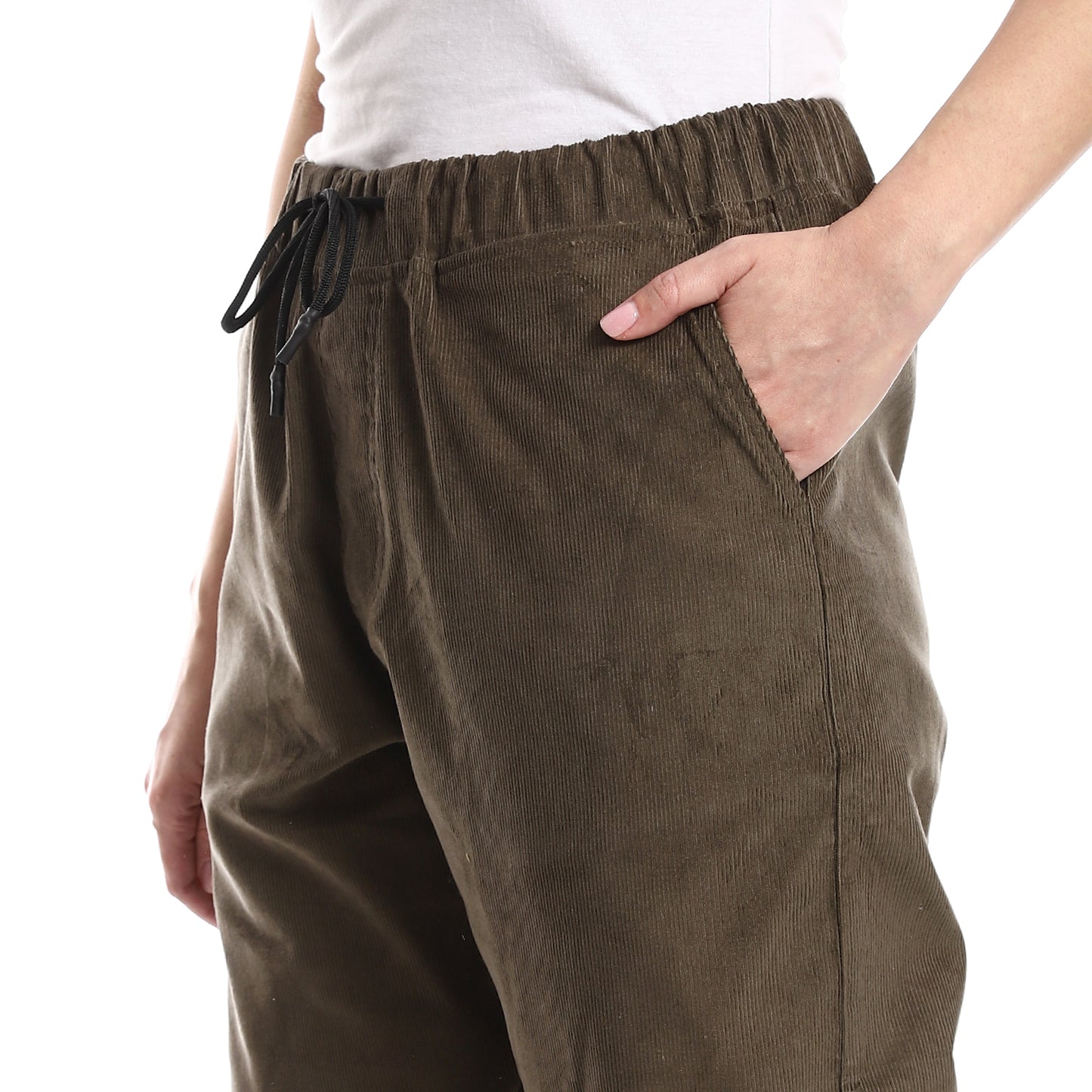 off cliff Velvet Pants Casual With Elastic Hem men