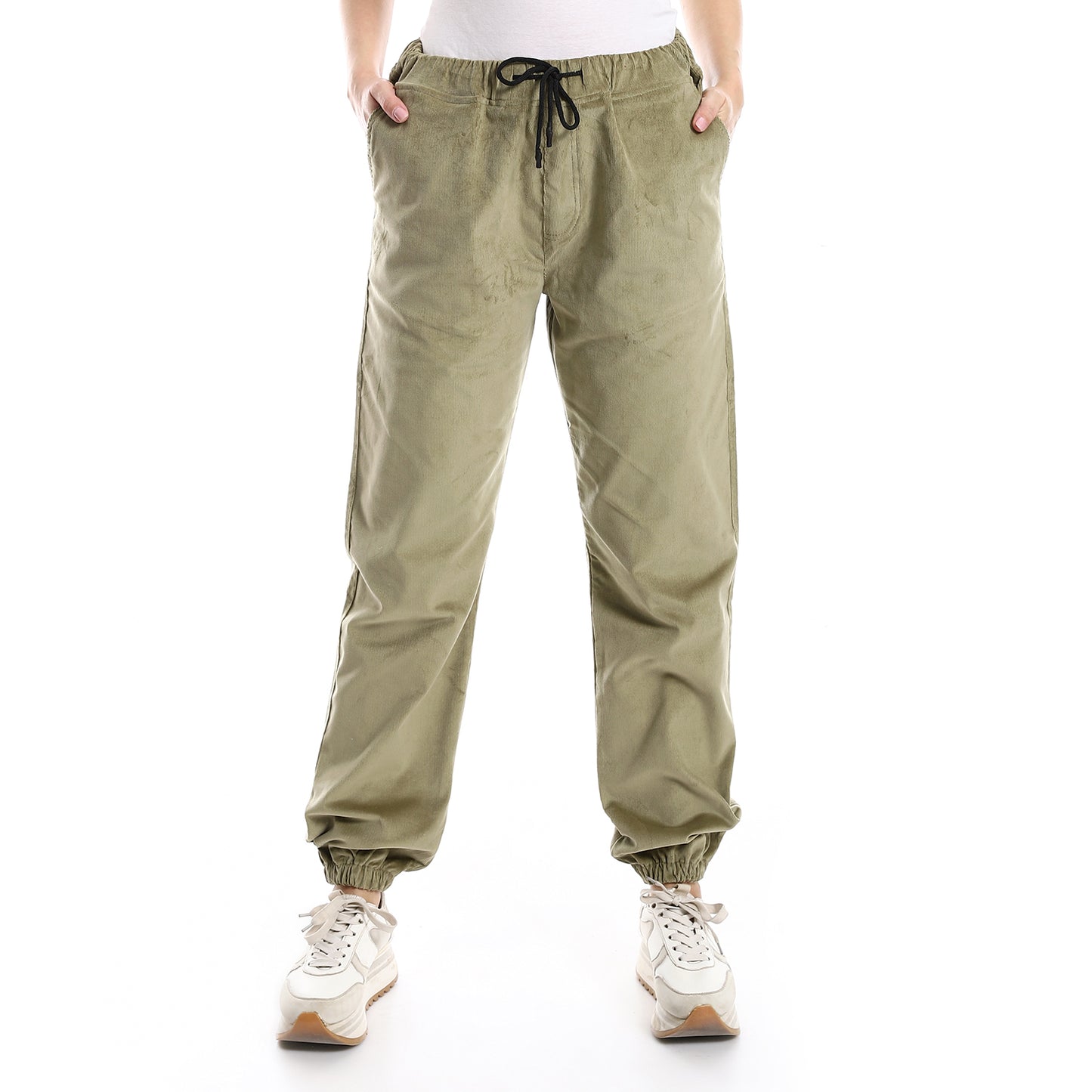 off cliff Velvet Pants Casual With Elastic Hem men