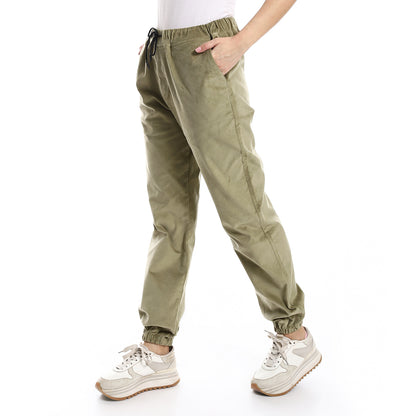 off cliff Velvet Pants Casual With Elastic Hem men